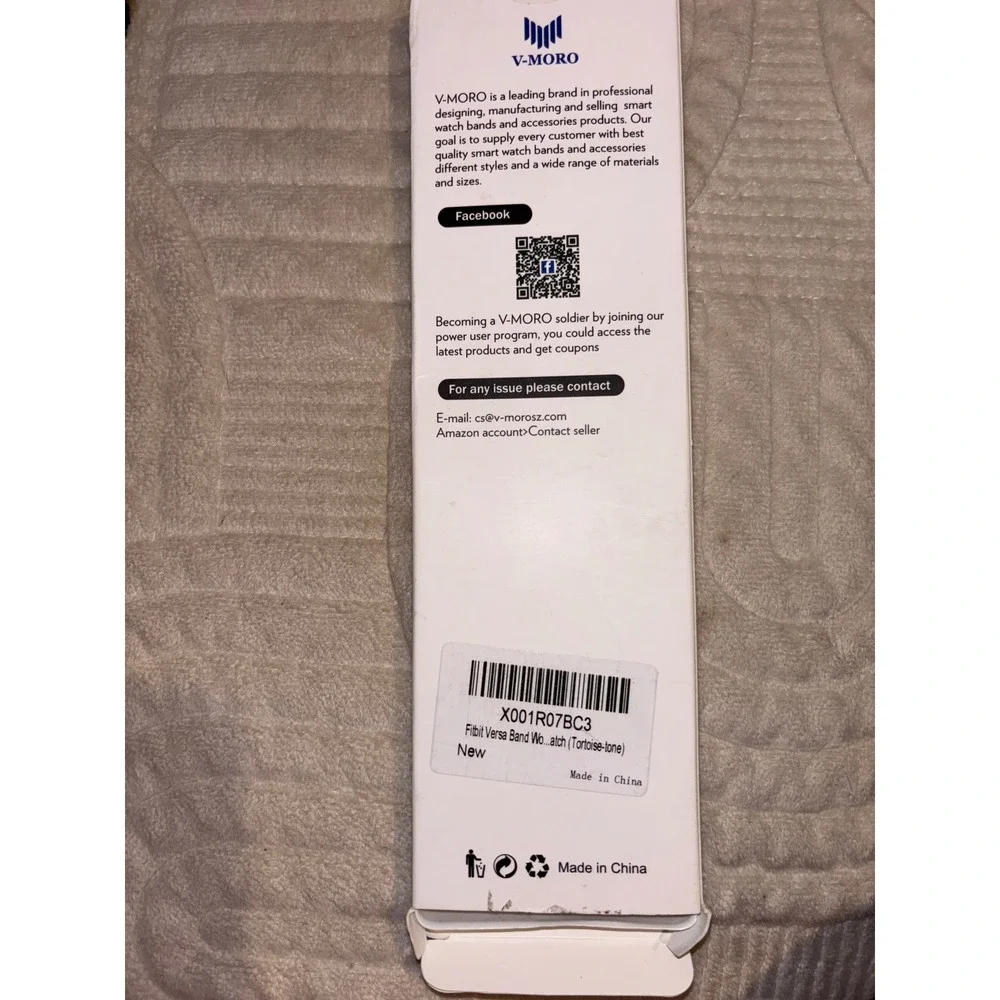 For parts V MORO Tortoise Tone Replacement Smart Watch Band Fitbit Versa